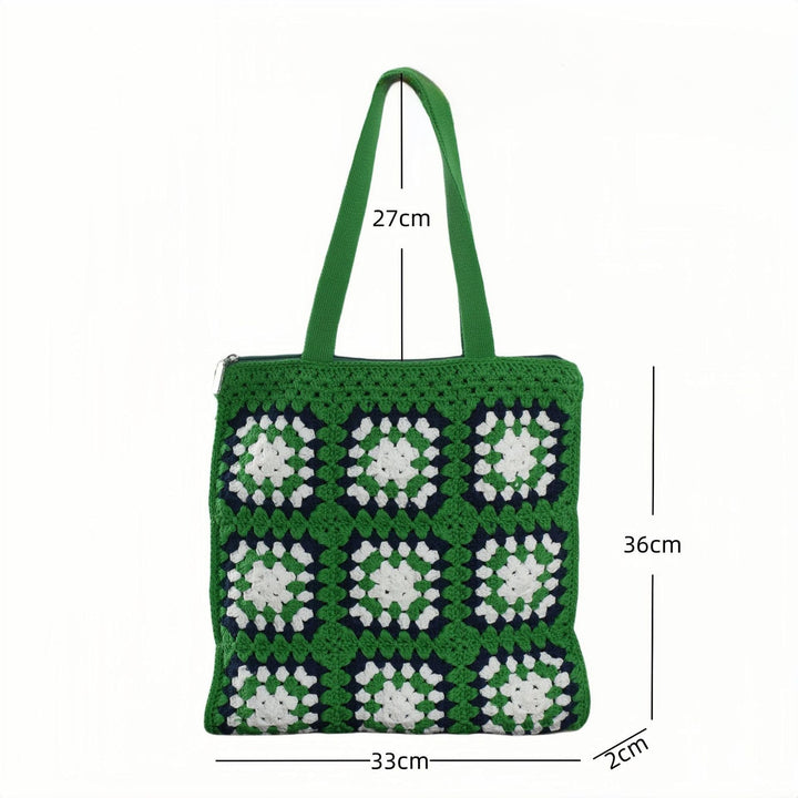 Handcrafted cotton tote bag in vintage granny design Kalsten