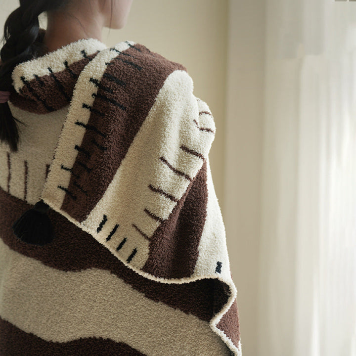 Plush Fabric Decorative Throw Blanket Kalsten