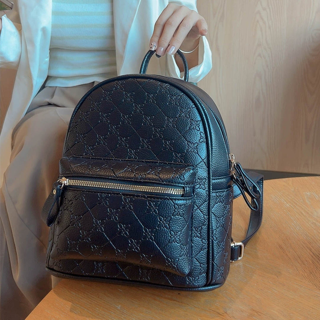 Floral Textured Mini Backpack Kalsten