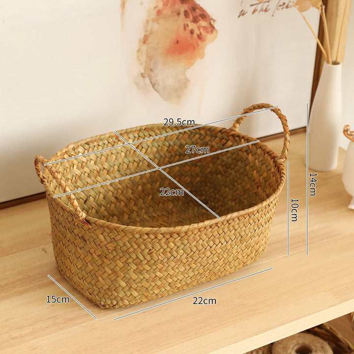 Unisex Handwoven Storage Basket with Ergonomic Handles Kalsten