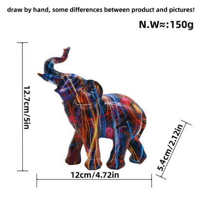 Colorful Elephants Figurine Acalora