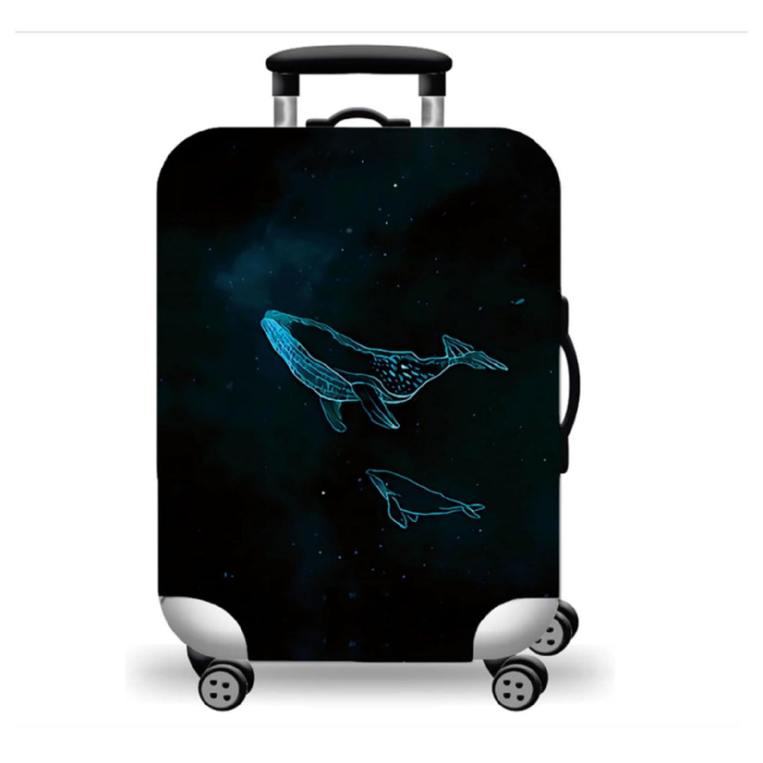 Unisex non-elastic suitcase cover with mandala motif, stretch protective cover for telescopic handle and wheels Kalsten