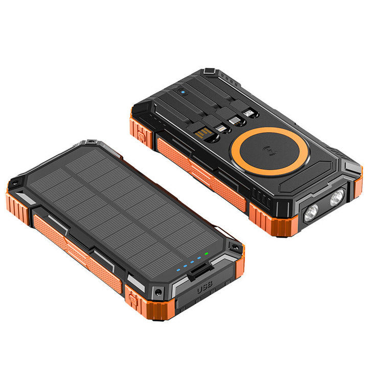 Robust Solar Power Bank with Multifunctional Connections Kalsten
