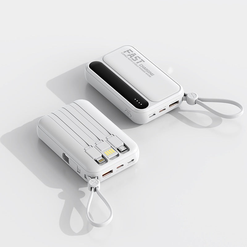Portable power bank with integrated fast charging ports and multifunctional cable Kalsten