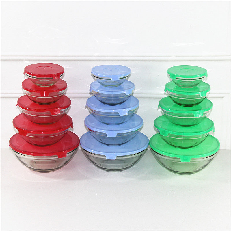 Women's set of stackable storage bowls with tight silicone lids Kalsten