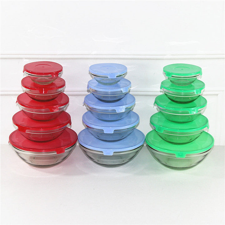 Women's set of stackable storage bowls with tight silicone lids Kalsten