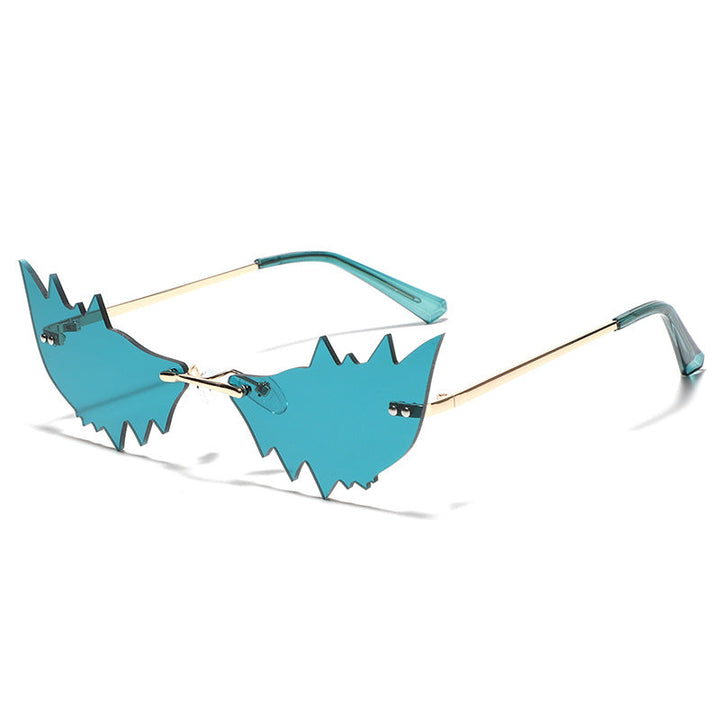 Ladies Trendy Cat Eye Sunglasses with Protective UV Filter and Unusual Frame Kalsten