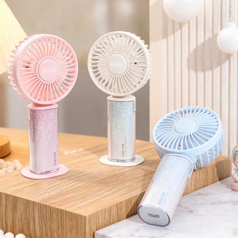 Women's portable mini hand fan with rechargeable USB function Kalsten