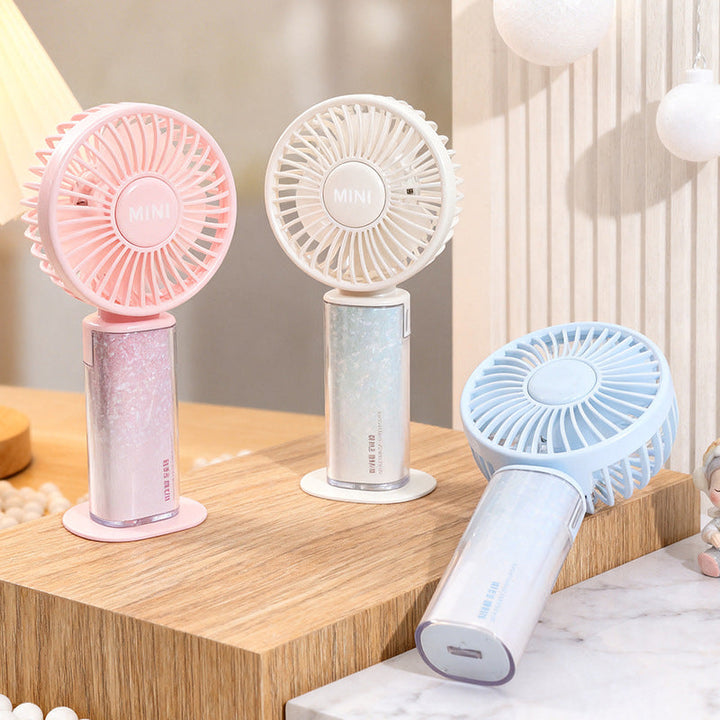 Women's portable mini hand fan with rechargeable USB function Kalsten