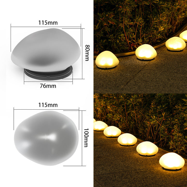 Rechargeable LED Pebble Pathway Lights Waterproof Garden Accent Kalsten