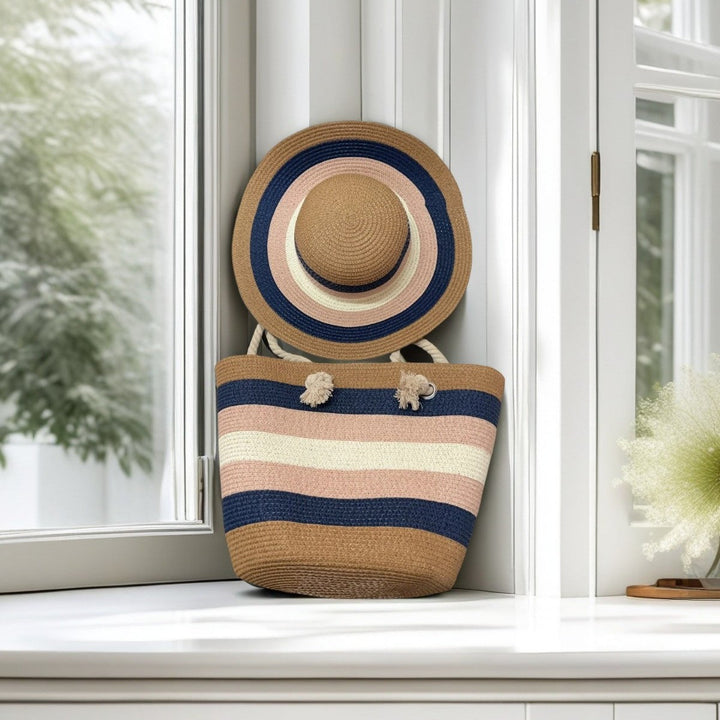Beach bag with colorful stripes Kalsten