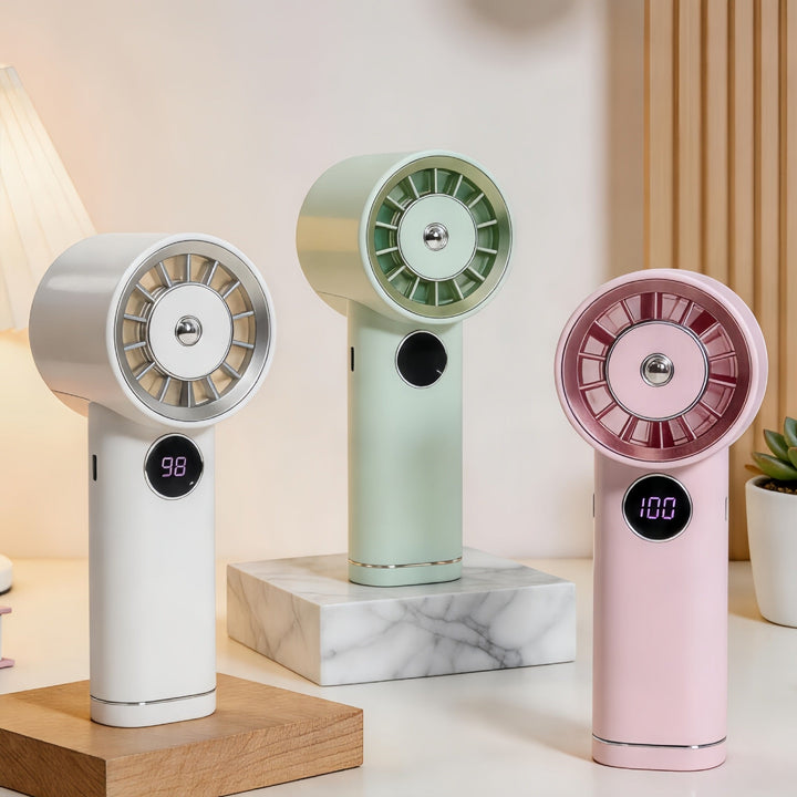 Portable Battery Handheld Fan with Digital Speed Display Kalsten