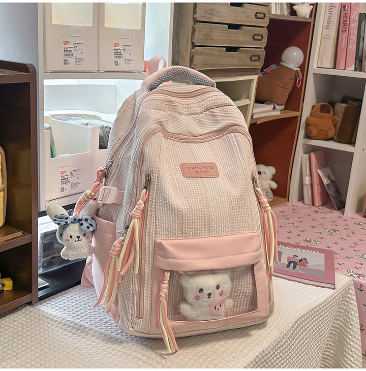 Character-Themed Multi-Compartment School Backpack