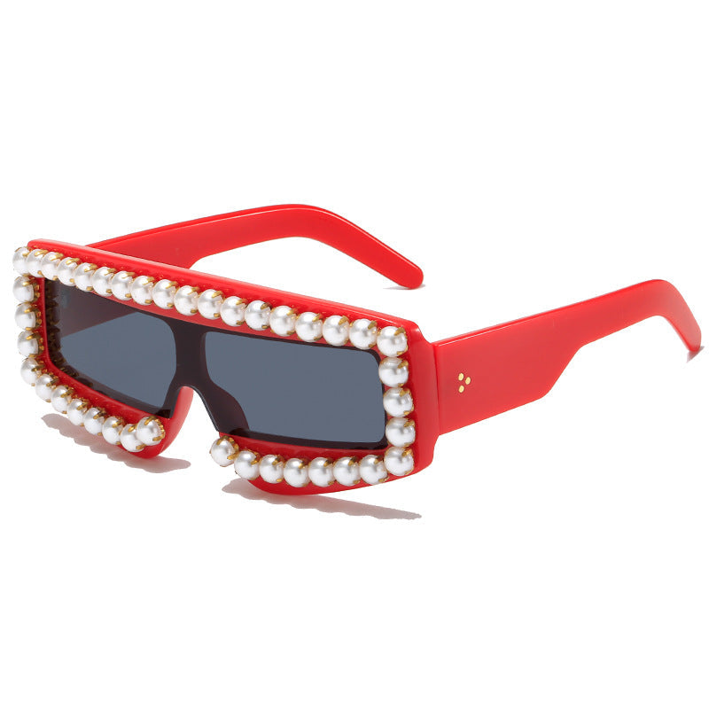 Women's fashionable sunglasses with pearl appliqués Kalsten