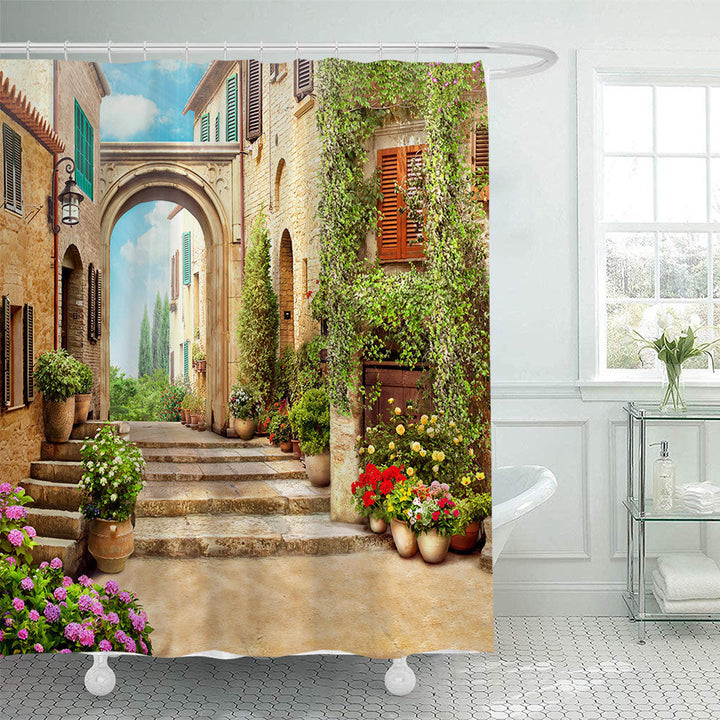 Floral Lane-Inspired Shower Curtain Kalsten