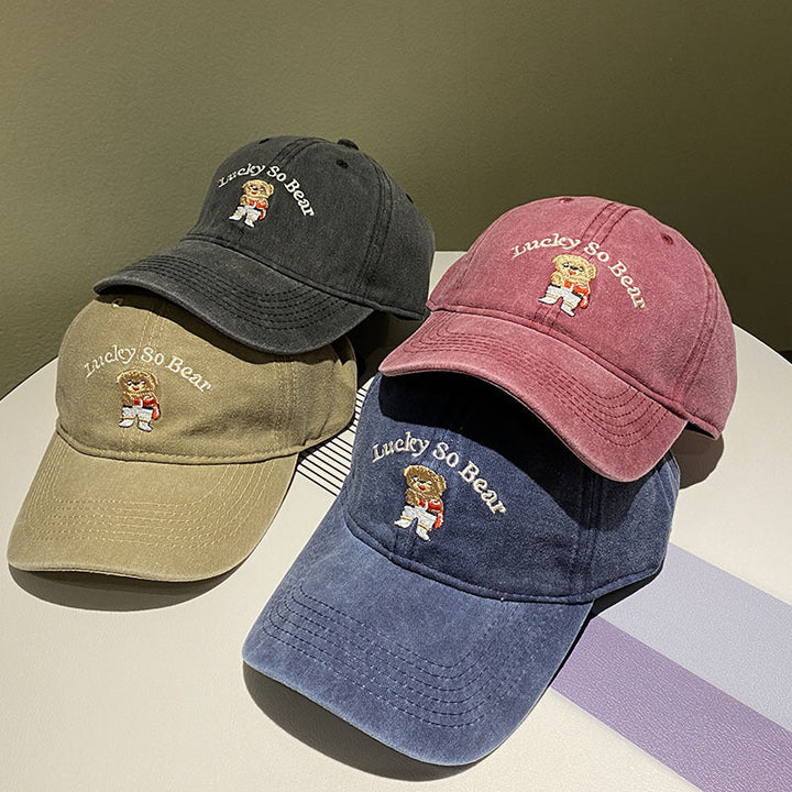 Unisex Casual Embroidered Bear Cap Kalsten