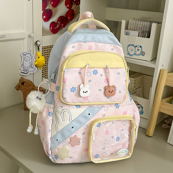 Children's Fun Character Design Multi-Pocket School Backpack
