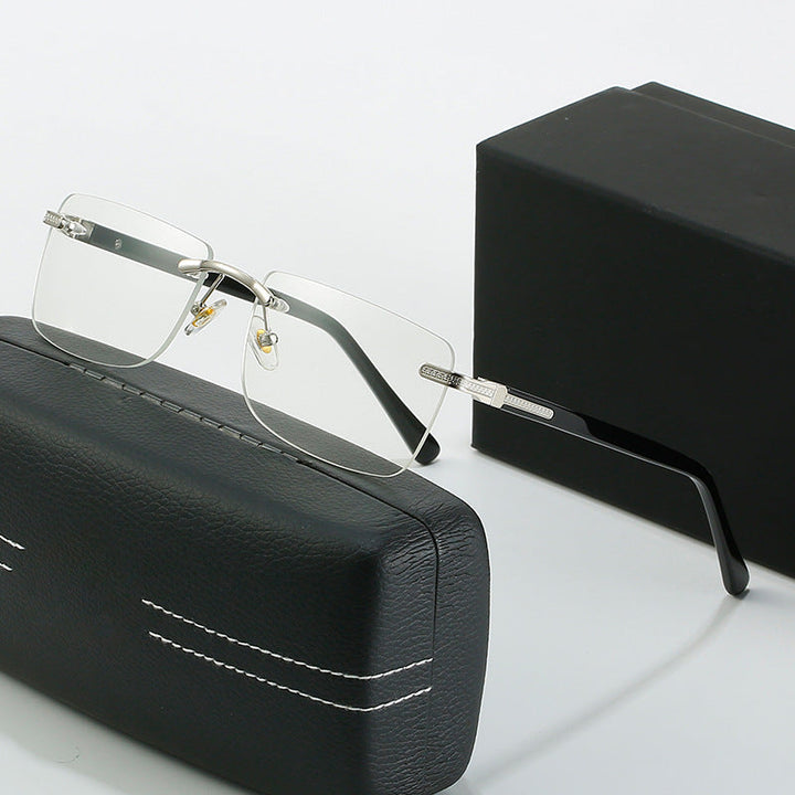 Women's fashionable sunglasses with a stylish, rectangular frame and elegant metal accents Kalsten