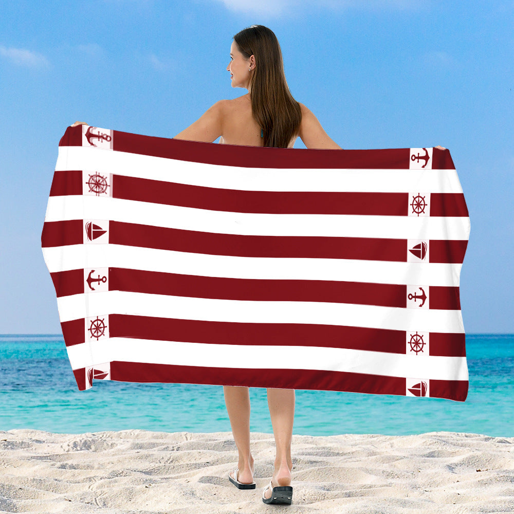 Beach towel with cheerful salamander and ice cream design Kalsten