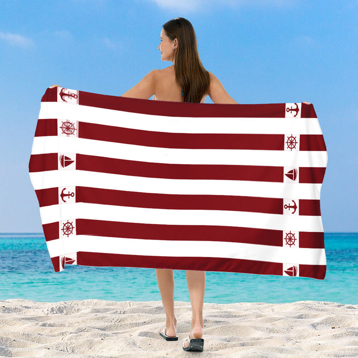 Beach towel with cheerful salamander and ice cream design Kalsten