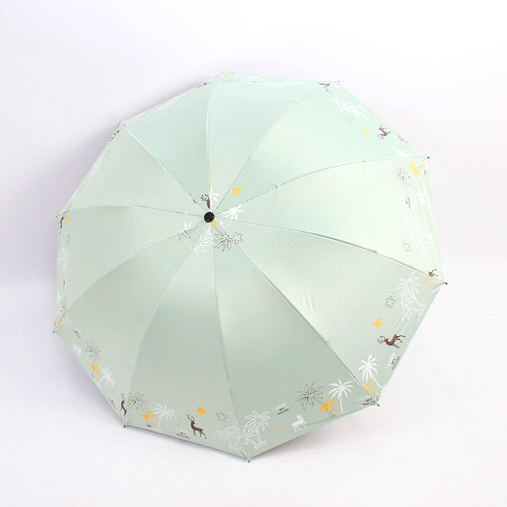 Women's Folding Umbrella with Animal Print Kalsten