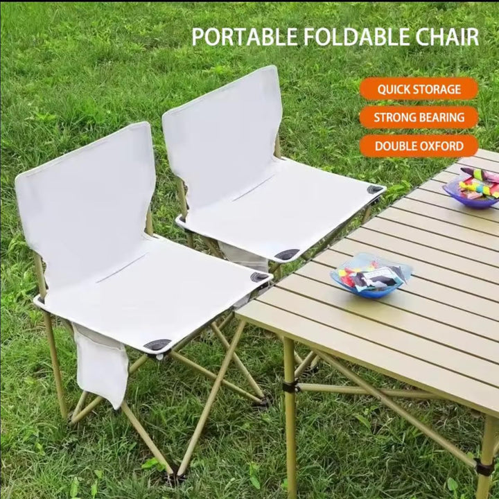 Women folding camping chair with backrest Kalsten