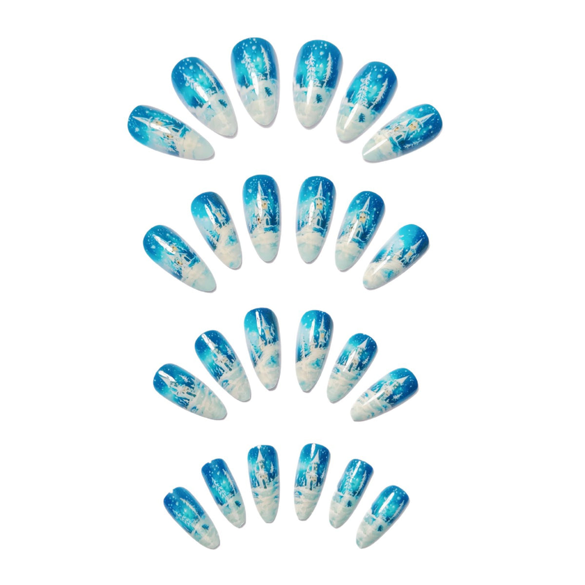 Winter-Themed Artistic Nail Art Acalora
