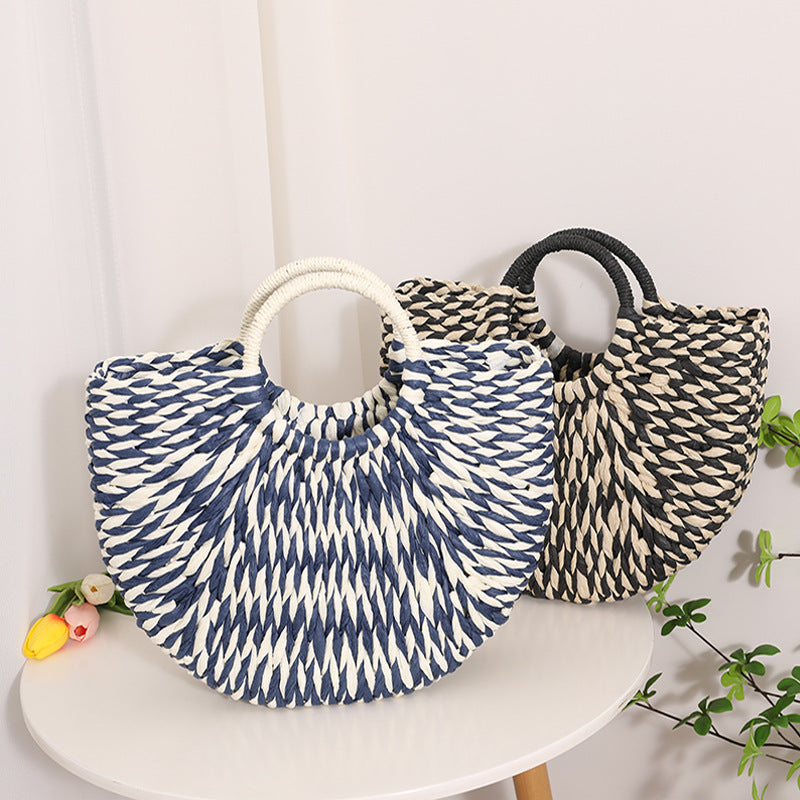 Stylish basket bag with round handle Kalsten