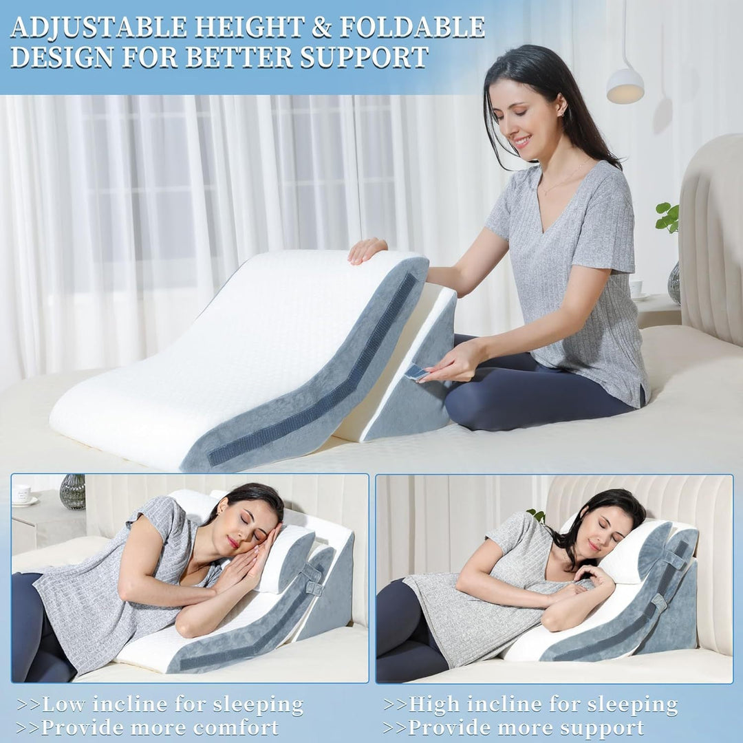 Adjustable Elevated Sleep Wedge Pillow