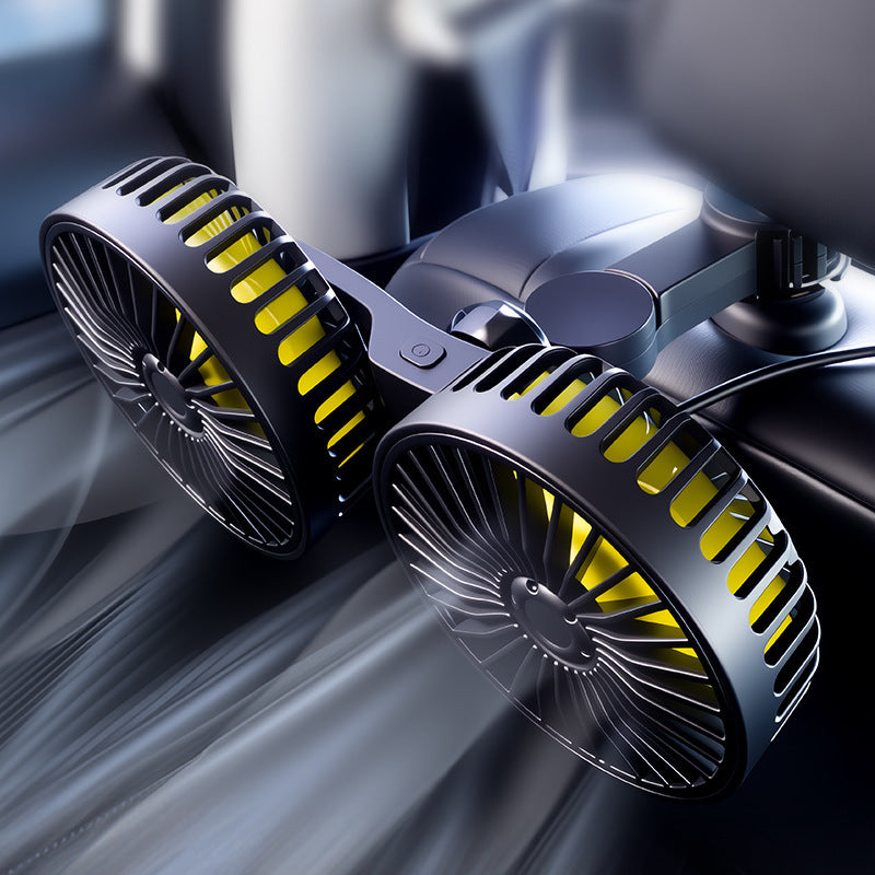 Unisex Adjustable Dual-Head Car Air Circulator Kalsten