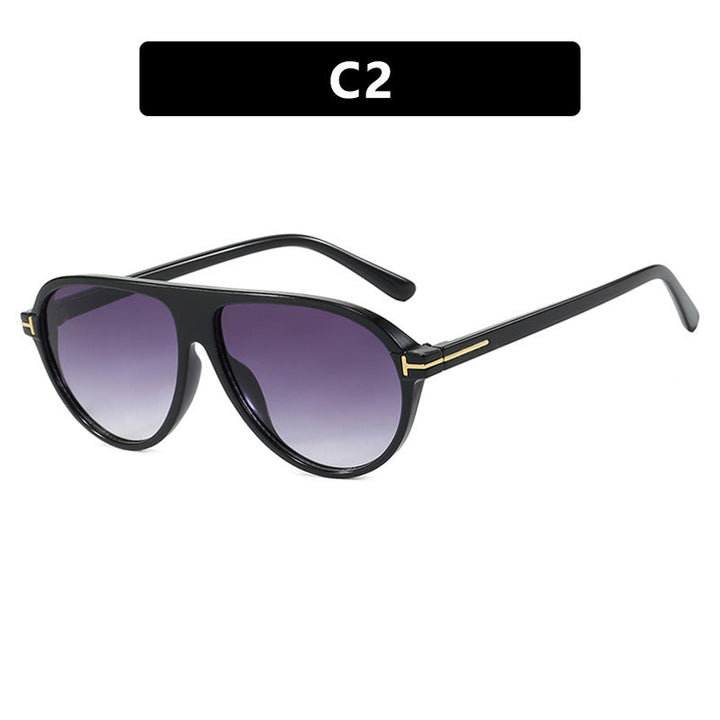 Women's trendy oversized sunglasses with elegant metal frame and UV protection Kalsten