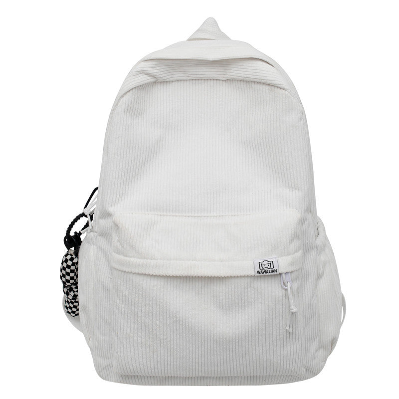 Corduroy Textured School Backpack Kalsten