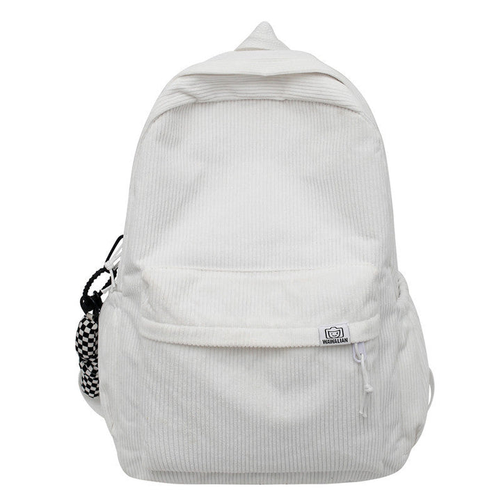 Corduroy Textured School Backpack Kalsten