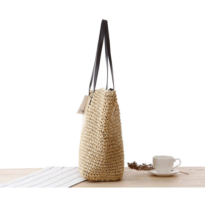 Braided beach bag with sturdy zipper Kalsten