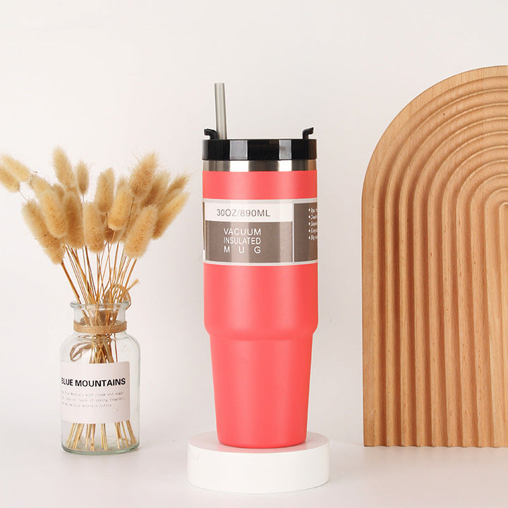 Unisex Insulated Drinking Cup with Integrated Straw Kalsten