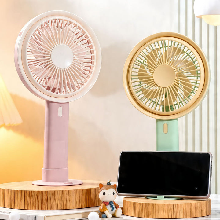 Women's Portable Table Fan with Integrated USB Charging Function Kalsten