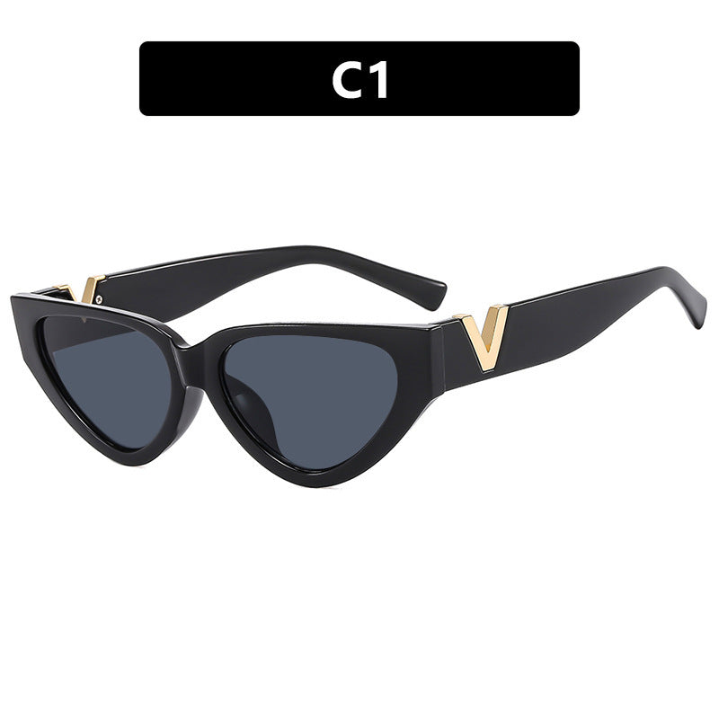 Women's Cat-Eye Sunglasses with modern stripe pattern and elegant accent Kalsten