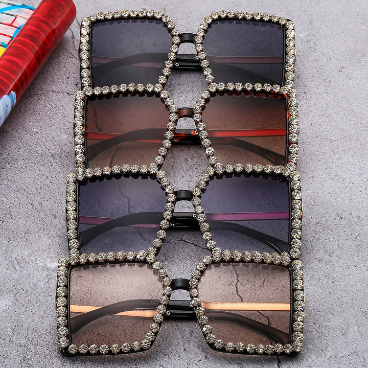 Ladies glamorous sunglasses with square frame Kalsten