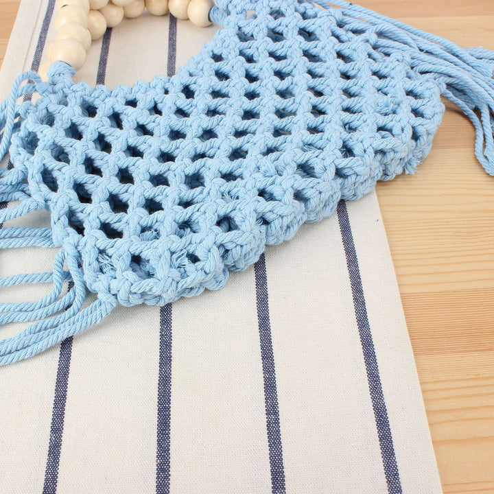 Handmade Macrame Bag with Wooden Handles Kalsten