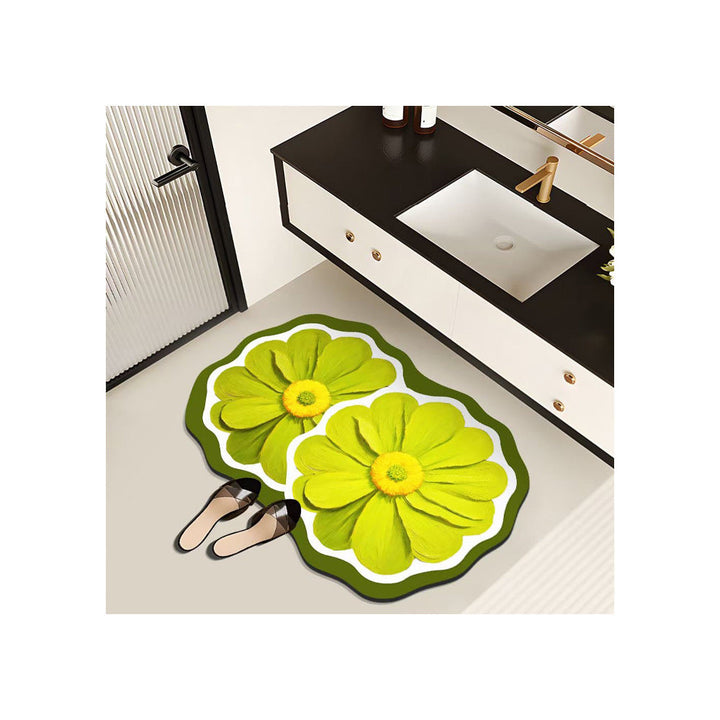 Decorative Floral Bath Mat Kalsten