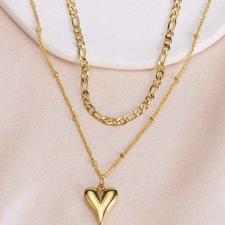 Layered Heart Pendant Necklace Kalsten 1787044446