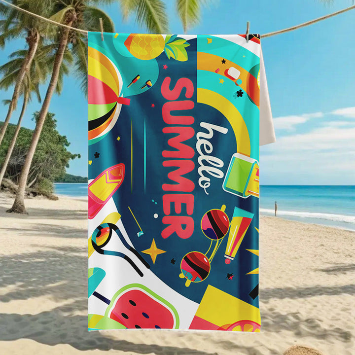 Ladies beach towel with maritime stripe pattern Kalsten