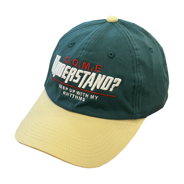 Unisex Casual Textured Cap with Playful Embroidery Kalsten