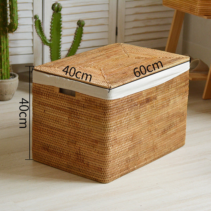 Women rectangular rattan storage basket Kalsten