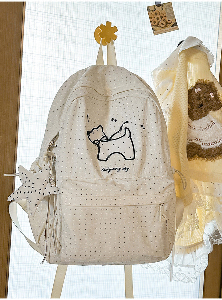 Lightweight Cat Print School Backpack