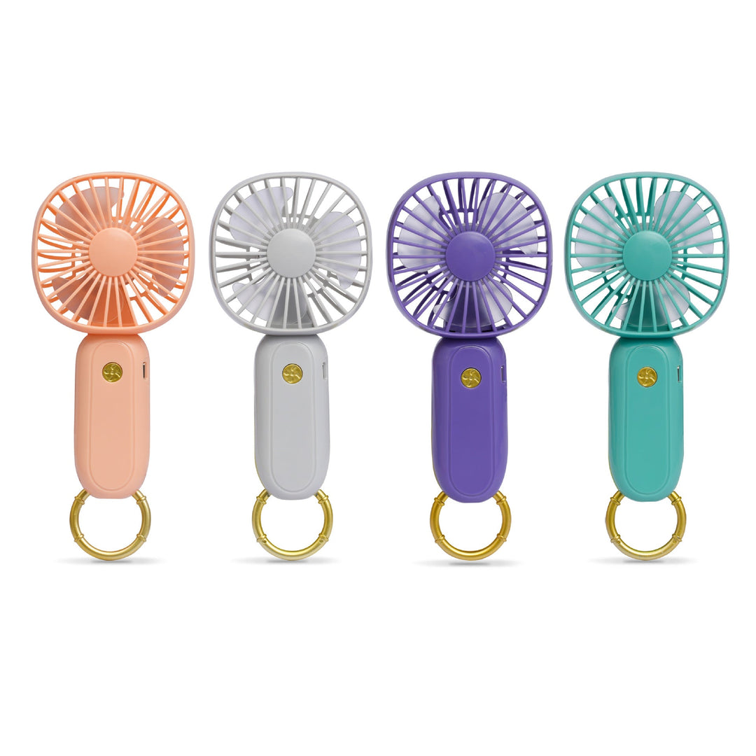 Unisex Portable Mini-Hand Fan with Key Ring and USB Charging Function Kalsten