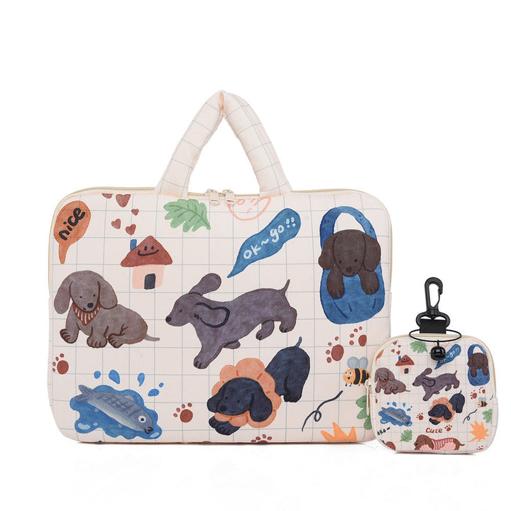 Stylish laptop cover with cute dog design Kalsten