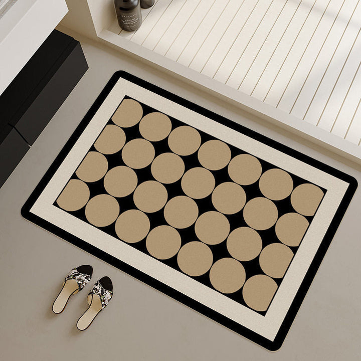 Stylish Geometric Patterned Bath Runner Kalsten