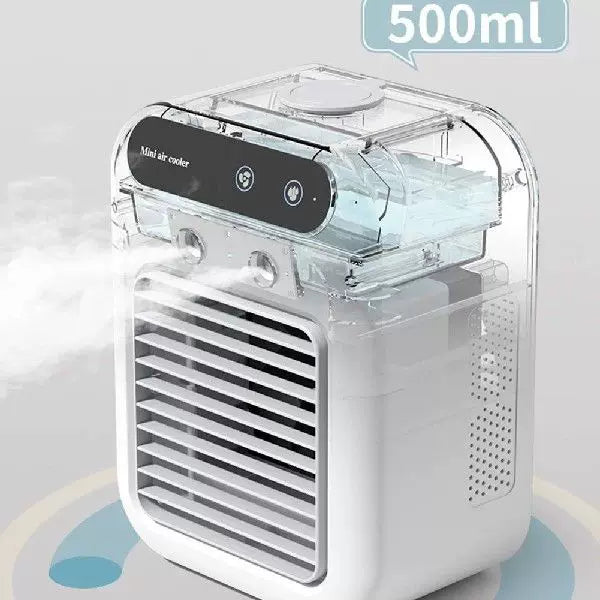 Unisex one size compact desktop micro air cooler with top fill water reservoir removable filter and adjustable louvers Kalsten