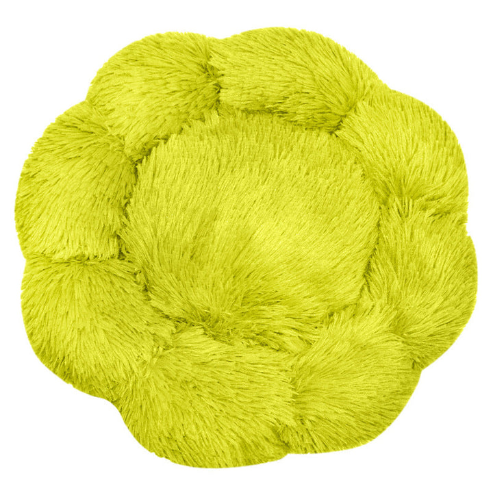 Flower-Shaped Plush Dog Bed